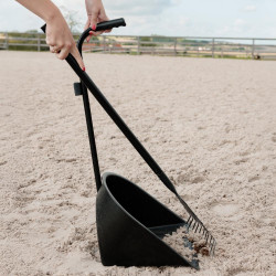 Pá de Estrume e Ancinho Grooming Deluxe da Kentucky Preto