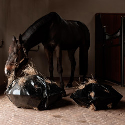 Saco de Feno Play & Slowfeeder Redondo Grooming Deluxe da Kentucky Preto