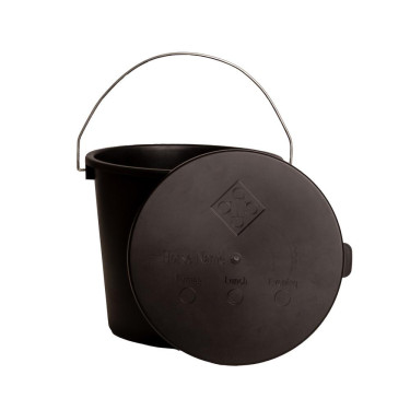 Balde com Tampa Grooming Deluxe by Kentucky Preto