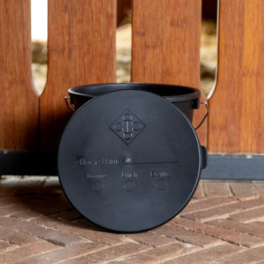 Balde com Tampa Grooming Deluxe by Kentucky Preto