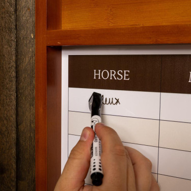 Quadro de estábulo magnético com moldura Grooming Deluxe by Kentucky Madeira Bege