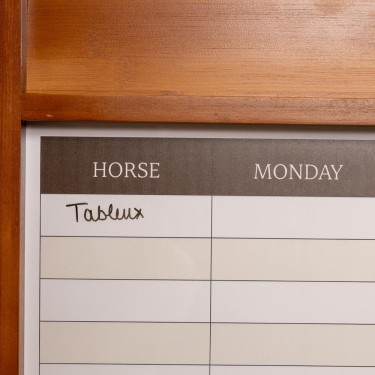 Quadro de estábulo magnético com moldura Grooming Deluxe by Kentucky Madeira Bege