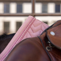 Manta de sela Kentucky Velvet Mini Pearls Jumping Rosa velho