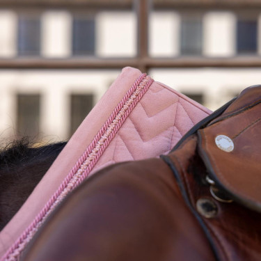 Manta de sela Kentucky Velvet Mini Pearls Jumping Rosa velho