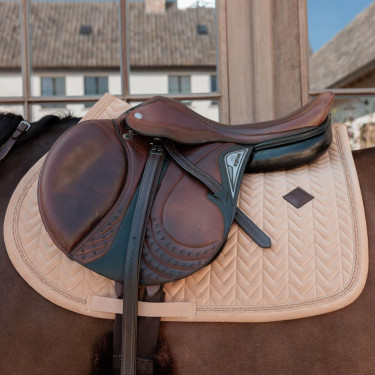 Manta de sela Kentucky Velvet Mini Pearls Jumping Bege