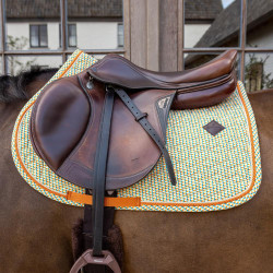 Manta de sela de veludo Kentucky estampada Colorido Manta de sela de veludo Kentucky estampada Colorido