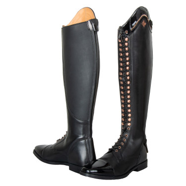 Botas de equitação Imperial Riding Olania Dressage Longas/Largas Caveira preta/rosa Preto