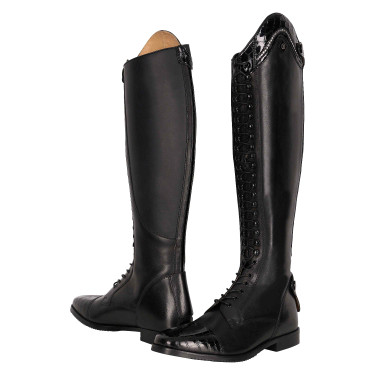 Botas de equitação Imperial Riding Olania Dressage Curta/Normal Preto / preto croco