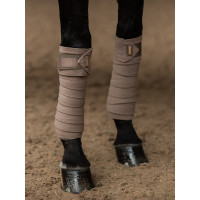 Bandagens de polo Equestrian Stockholm Todo preto cintilante Bandagens de polo Equestrian Stockholm Todo preto cintilante