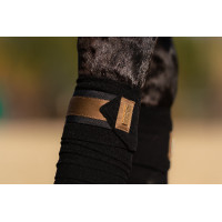 Bandagens de polo Equestrian Stockholm Todo preto cintilante