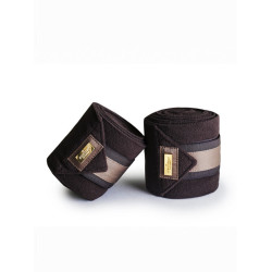 Bandagens de polo Equestrian Stockholm Marrom dourado Castanho Bandagens de polo Equestrian Stockholm Marrom dourado Castanho