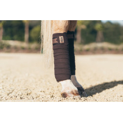 Bandagens de polo Equestrian Stockholm Marrom dourado Castanho Bandagens de polo Equestrian Stockholm Marrom dourado Castanho