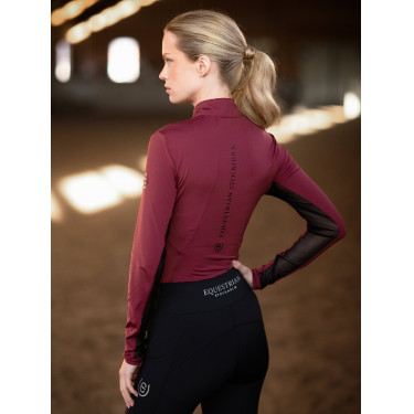 Camada Base Equestrian Stockholm Air Breeze Sunshirt feminina Bordéus Bordô Camada Base Equestrian Stockholm Air Breeze Sunshirt feminina Bordéus Bordô