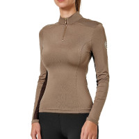 Camada Base Equestrian Stockholm Air Breeze Sunshirt feminina Edição Noir Preto