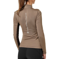 Camada Base Equestrian Stockholm Air Breeze Sunshirt feminina Champanhe Bege