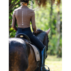 Camada Base Equestrian Stockholm Air Breeze Sunshirt feminina Champanhe Bege