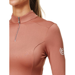 Camada Base Equestrian Stockholm Air Breeze Sunshirt feminina Coral Rosa