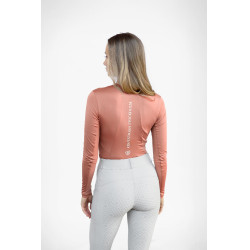 Camada Base Equestrian Stockholm Air Breeze Sunshirt feminina Coral Rosa
