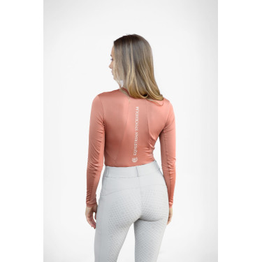 Camada Base Equestrian Stockholm Air Breeze Sunshirt feminina Coral Rosa
