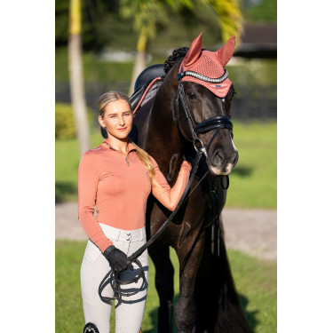 Camada Base Equestrian Stockholm Air Breeze Sunshirt feminina Coral Rosa