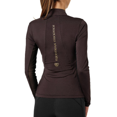 Camada Base Equestrian Stockholm Air Breeze Sunshirt feminina Marron dourado Castanho Camada Base Equestrian Stockholm Air Breeze Sunshirt feminina Marron dourado Castanho