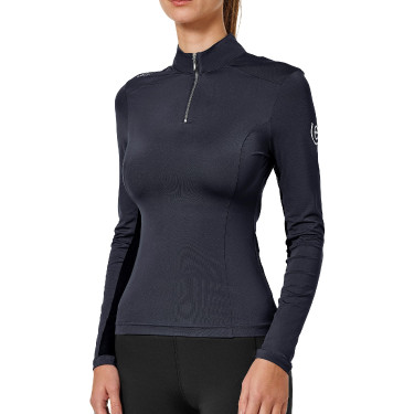 Camada Base Equestrian Stockholm Air Breeze Sunshirt feminina Azul‑meia‑noite Azul-marinho Camada Base Equestrian Stockholm Air Breeze Sunshirt feminina Azul‑meia‑noite Azul-marinho