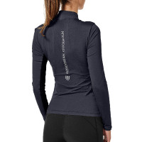 Camada Base Equestrian Stockholm Air Breeze Sunshirt feminina Azul‑meia‑noite Azul-marinho