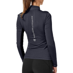 Camada Base Equestrian Stockholm Air Breeze Sunshirt feminina Azul‑meia‑noite Azul-marinho Camada Base Equestrian Stockholm Air Breeze Sunshirt feminina Azul‑meia‑noite Azul-marinho