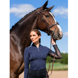 Camada Base Equestrian Stockholm Air Breeze Sunshirt feminina Azul‑meia‑noite Azul-marinho Camada Base Equestrian Stockholm Air Breeze Sunshirt feminina Azul‑meia‑noite Azul-marinho