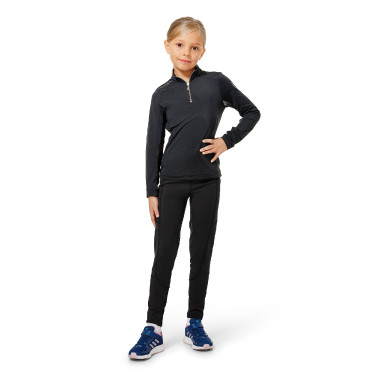 Base Layer Equestrian Stockholm Air Breeze Sunshirt Jovem Cavaleiro Preto