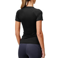 Base Layer Equestrian Stockholm Dynamic feminino de mangas curtas Edição preta Preto Base Layer Equestrian Stockholm Dynamic feminino de mangas curtas Edição preta Preto