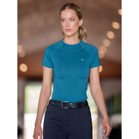 Base Layer Equestrian Stockholm Dynamic feminino de mangas curtas Edição preta Preto