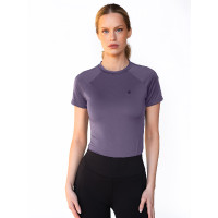 Base Layer Equestrian Stockholm Dynamic feminino de mangas curtas Edição preta Preto