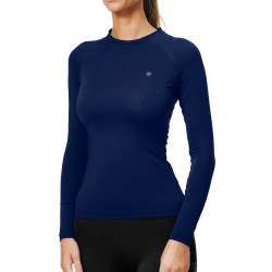 Base Layer Equestrian Stockholm Dynamic feminino de mangas compridas Lagoon blush