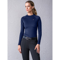 Base Layer Equestrian Stockholm Dynamic feminino de mangas compridas Lagoon blush
