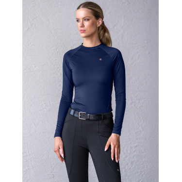 Base Layer Equestrian Stockholm Dynamic feminino de mangas compridas Lagoon blush