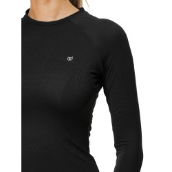 Base Layer Equestrian Stockholm Dynamic feminino de mangas compridas Preto