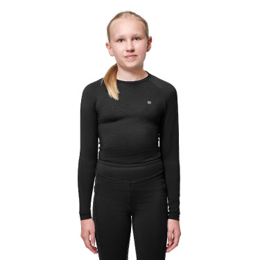 Camisola térmica Equestrian Stockholm Dynamic Young Rider de manga comprida Preto Camisola térmica Equestrian Stockholm Dynamic Young Rider de manga comprida Preto