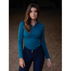Base Layer Equestrian Stockholm Vision manga comprida mulher Azul aurora