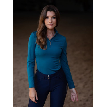 Base Layer Equestrian Stockholm Vision manga comprida mulher Azul aurora