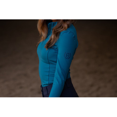 Base Layer Equestrian Stockholm Vision manga comprida mulher Azul aurora