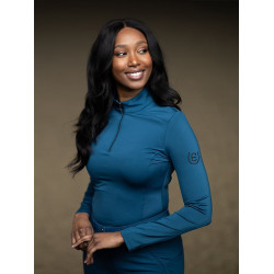 Base Layer Equestrian Stockholm Vision manga comprida mulher Pradaria azul