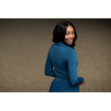 Base Layer Equestrian Stockholm Vision manga comprida mulher Pradaria azul