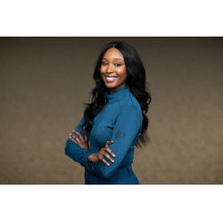 Base Layer Equestrian Stockholm Vision manga comprida mulher Pradaria azul