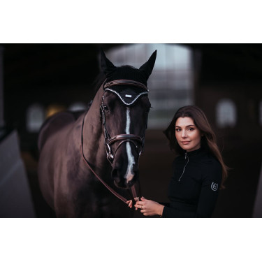Touca anti-moscas Equestrian Stockholm Edição preta Preto