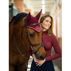 Touca anti-moscas Equestrian Stockholm Bordéus Bord&amp;ocirc;