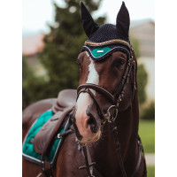 Touca anti-moscas Equestrian Stockholm Todo preto cintilante