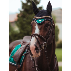 Touca anti-moscas Equestrian Stockholm Esmeralda Verde Touca anti-moscas Equestrian Stockholm Esmeralda Verde