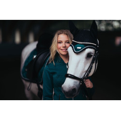 Touca anti-moscas Equestrian Stockholm Esmeralda Verde Touca anti-moscas Equestrian Stockholm Esmeralda Verde