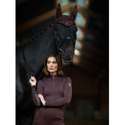 Touca anti-moscas Equestrian Stockholm Brilho infinito Castanho